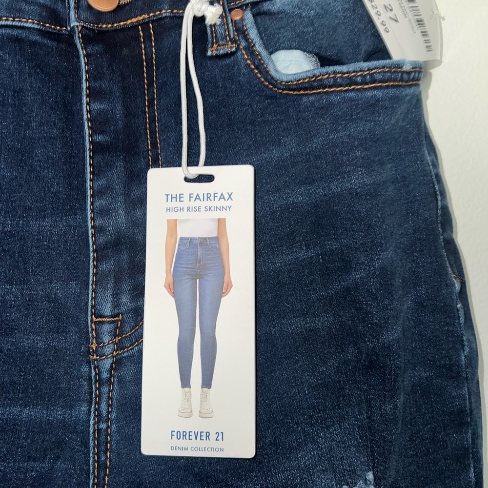 Dark Blue Distressed Women's Jeans